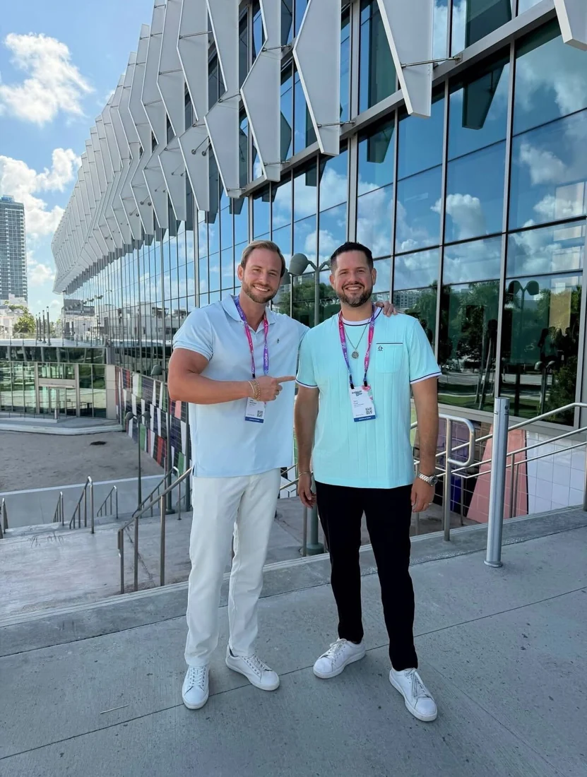 Jake Randolph and Tony Cruz together at an industry event